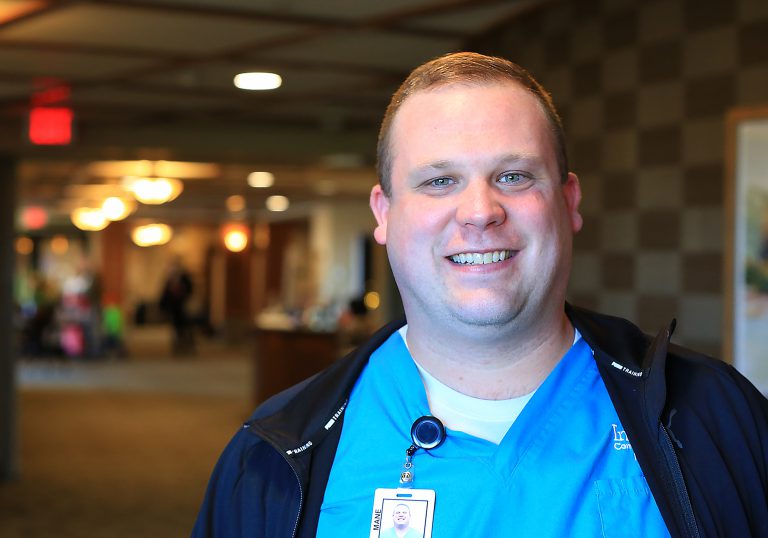 Inver Grove nursing student Nick Welisevich at Saint Therese of Woodbury